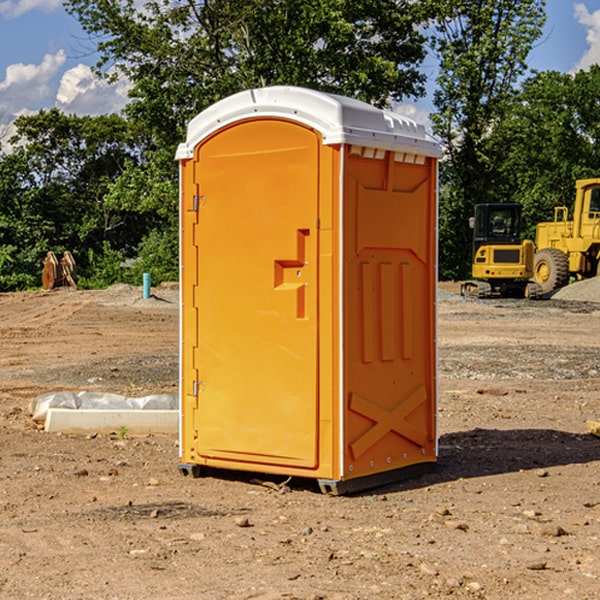 how often are the porta potties cleaned and serviced during a rental period in Universal